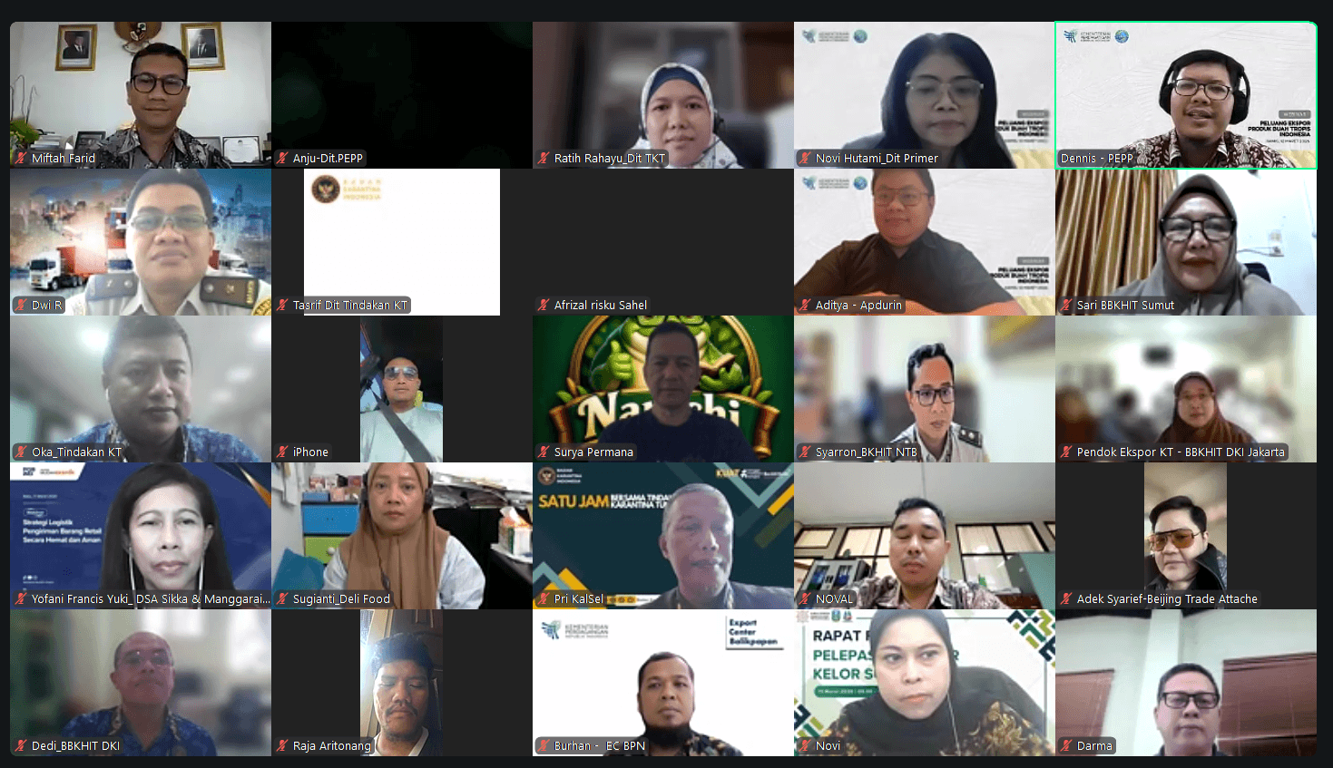 Webinar Peluang Ekspor Produk Buah Tropis Indonesia