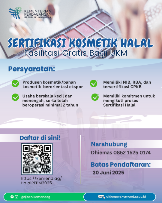 Fasilitasi Sertifikasi Kosmetik Halal
