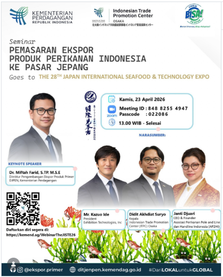 Webinar Pemasaran Ekspor Produk Perikanan Indonesia ke Pasar Jepang